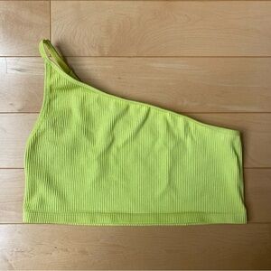 Urban Outfitters neon one shoulder crop top​